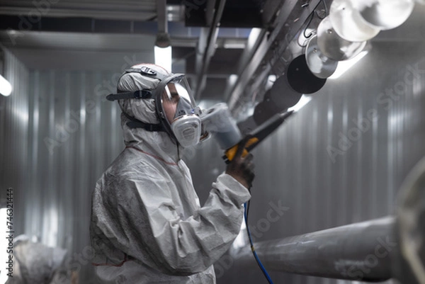 Fototapeta spraypainter at work