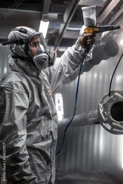 Fototapeta spraypainter at work