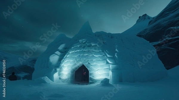 Obraz iceberg in the night