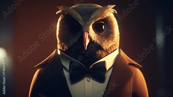 Obraz owl in tuxedo