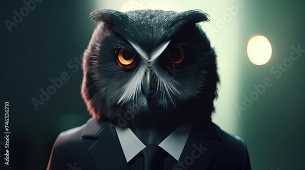 Obraz owl in suit