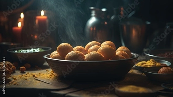 Obraz laddoos in bowl