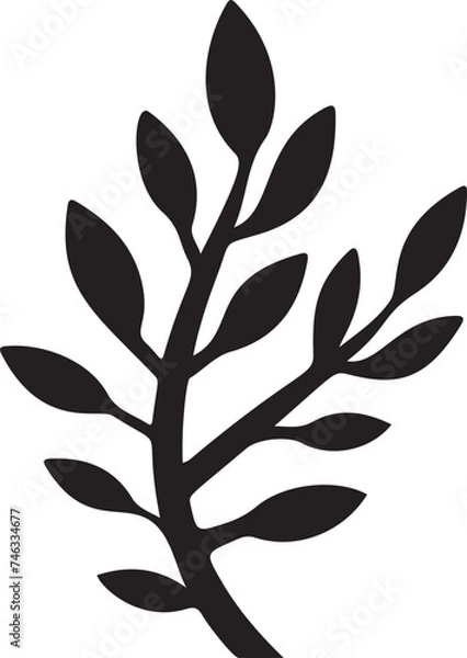 Obraz Tree branch icon on white background. nature element