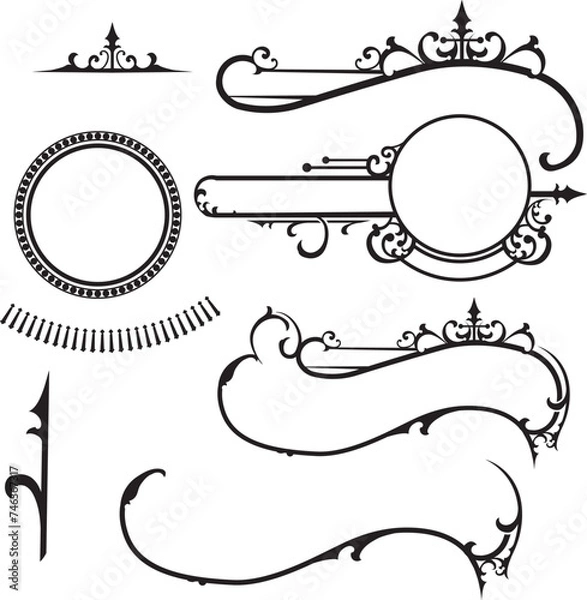 Fototapeta set of design elements