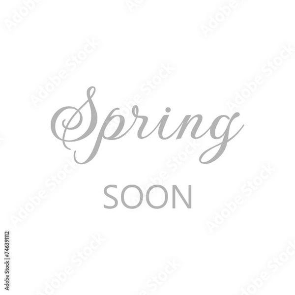 Fototapeta soon spring icon on a white background, vector illustration