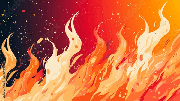 Fototapeta fire flames background