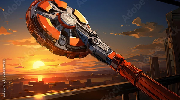 Fototapeta Cutting-edge computer technology for data storage: drive, disk, metal Revolutionizing the industry with hard drives and equipment designed for the future, generative AI