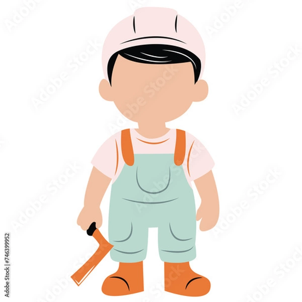 Obraz cute cartoon engineer ai generative