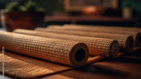 Fototapeta Vintage Brown Paper Antique Bible Box: Wooden Table Object for Retro Business, generative AI
