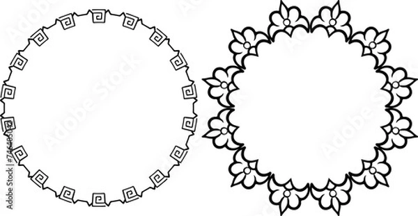 Fototapeta vector frames black on a white background