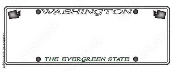 Obraz Washington License Plate