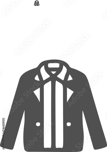 Fototapeta Jacket icon. Jacket on a white background. Element of clothing, style