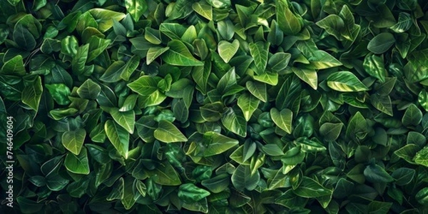 Obraz abstract green leaf texture, tropical leaf foliage nature dark green background