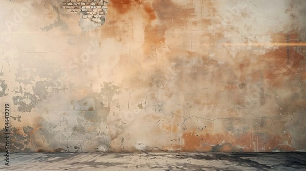 Fototapeta Brown wall background. Generative AI