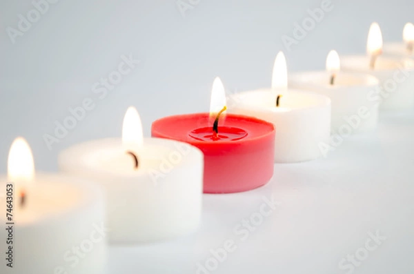 Obraz White and red candles