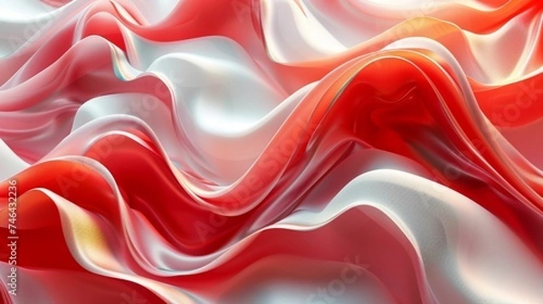 Fototapeta Sensual Silk Serenade: 3D Rendered Beautiful Abstract Background with Smooth Silky Textures, Unveiling a Mesmerizing Ballet of Velvety Elegance, Artistic Drapery, and Contemporary Aesthetic Opulence