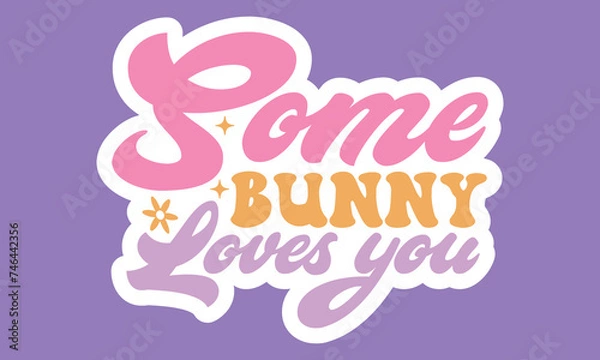 Fototapeta Retro Easter Sticker SVG Bundle