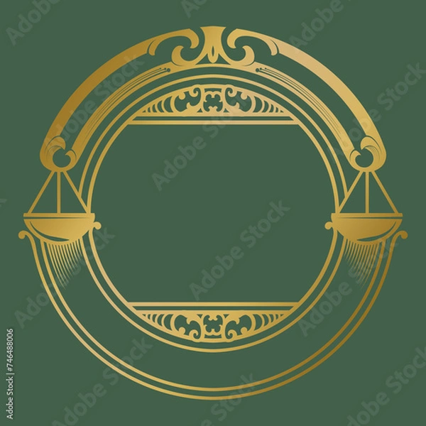 Obraz vintage label with background