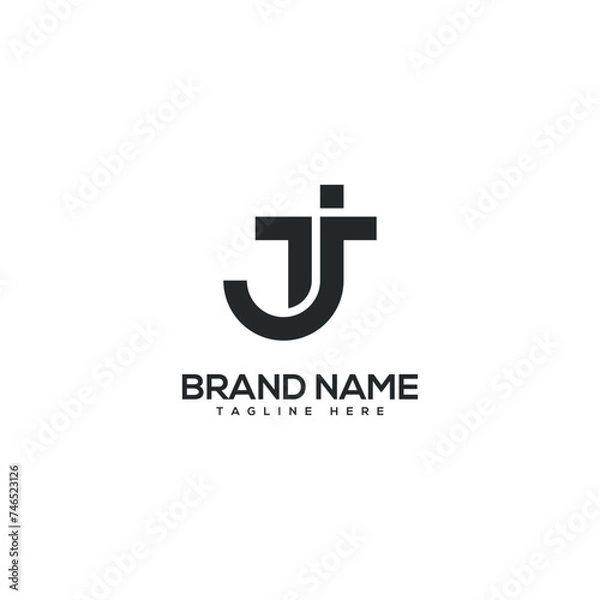 Obraz Modern letter TJ JT logo design vector template. Initials monogram icon.