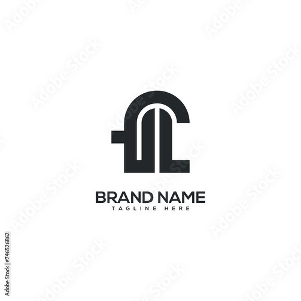 Obraz Alphabet FL LF letter logo design vector template. Initials monogram icon.