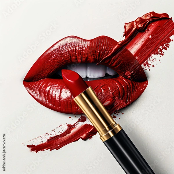 Obraz lipstick and lips