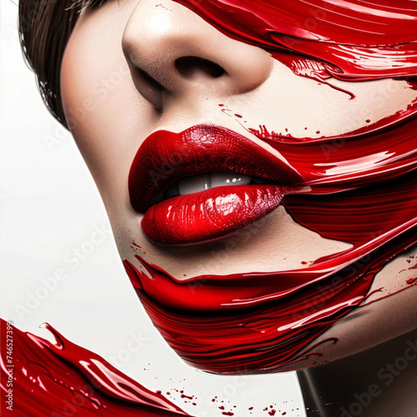 Obraz woman with lips