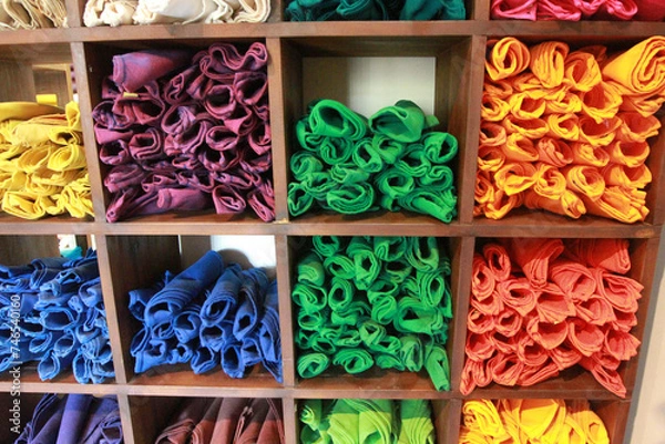 Fototapeta colorful shelves