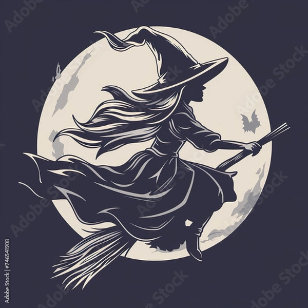 Obraz witch on a broom