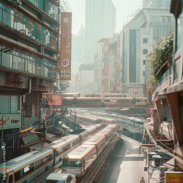 Obraz city street