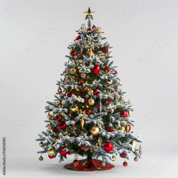 Obraz decorated christmas tree