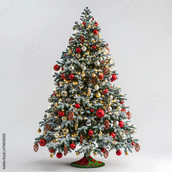 Obraz decorated christmas tree