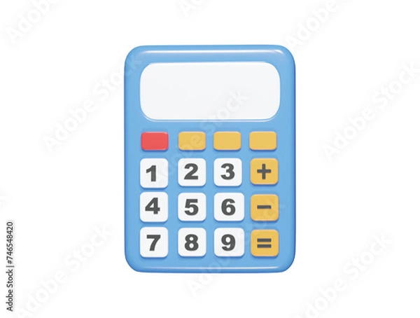 Obraz Calculator icon 3d icon illustration