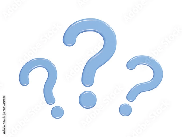 Fototapeta Question icon 3d render illustration