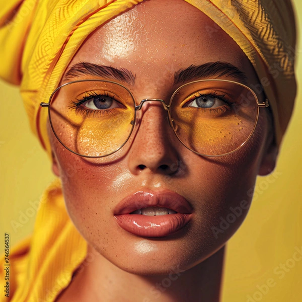 Obraz model with sunglasses