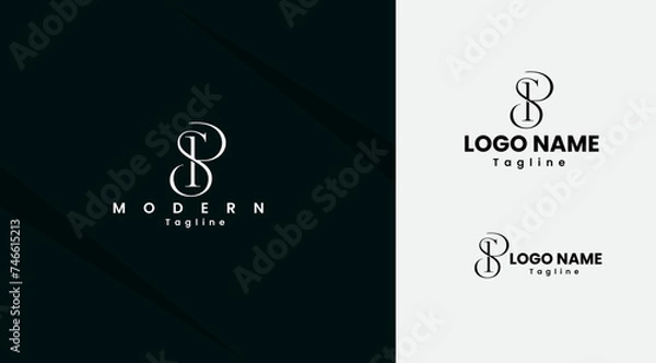 Fototapeta  SP letter logo design. P letter. Lettering. Business. Font. S logo. Finance. Colorful logo art. Premium template. Modern. Icon. Script PS logo design.