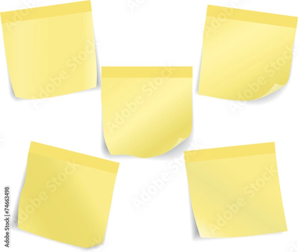 Obraz Set of stick notes. Vector illustration