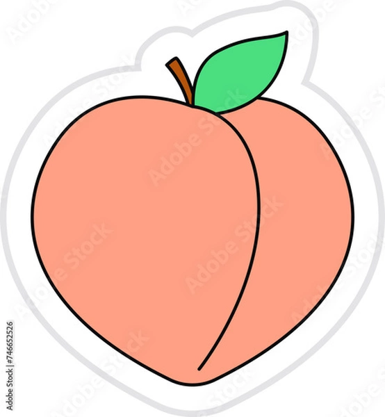 Obraz Cute Peach Sticker