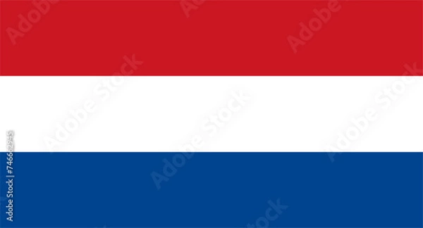 Fototapeta vector illustration of the flag of the Netherlands