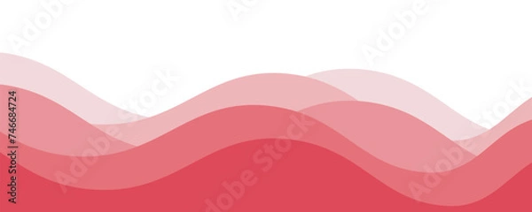 Obraz Red wave background wallpaper vector image. Illustration of graphic wave design for backdrop or presentation