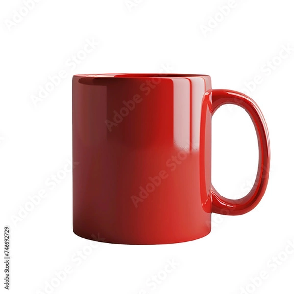 Obraz red cup isolated on white background