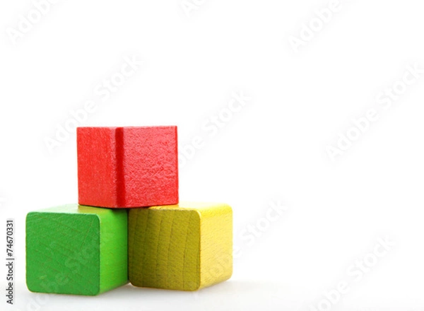 Obraz Wooden building blocks