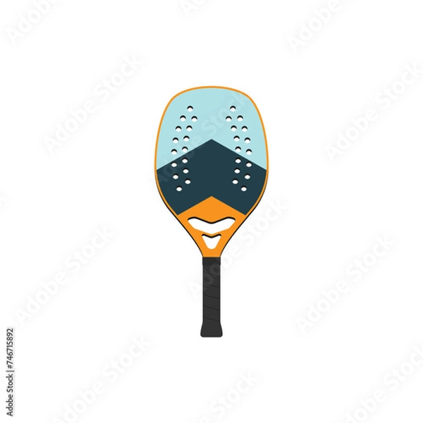 Fototapeta Simple beach tennis racket template.