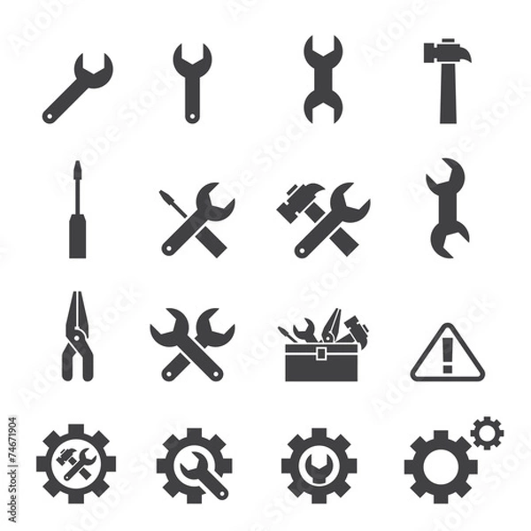 Obraz zestaw ikon narzędzi