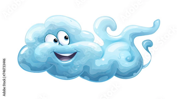 Obraz smiling blue cloud on transparent background