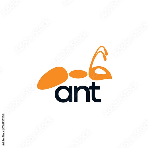 Obraz ant logo with an abstract and simple design