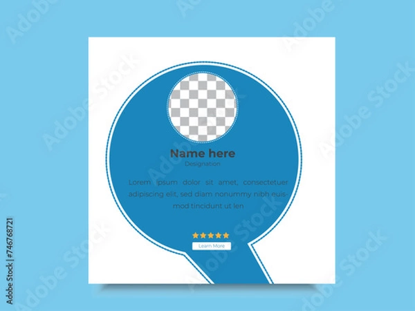 Obraz Client Feedback review or testimonial template design