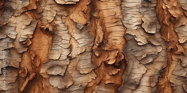 Fototapeta Timber carpentry log wood tree surface texture pattern. Nature botanical bark