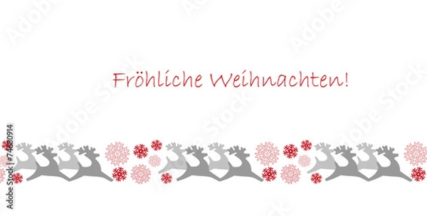 Obraz Rentierzug postkarte