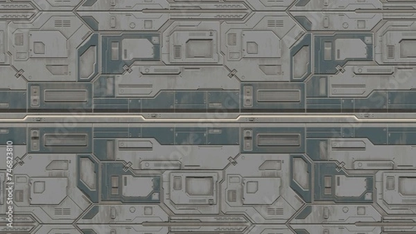 Fototapeta Texture material background Sci-Fi Panel 4