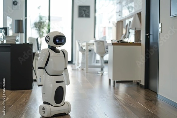 Fototapeta Transforming Workplace Wellness: Visualizing AI Systems Monitoring Employee Health and Wellness, Providing Personalized Recommendations for Achieving Better Work-Life Balance 